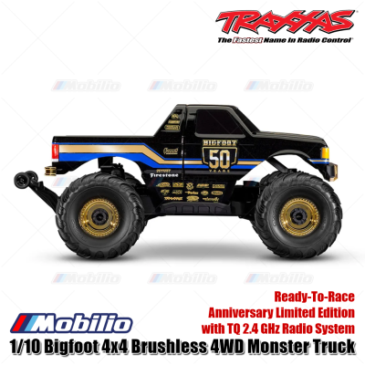 Traxxas 67134-1 1/10 Bigfoot 4x4 Brushless 4WD Monster Truck 50th Anniversary Limited Edition RTR EP w/ TQ 2.4 GHz Radio System