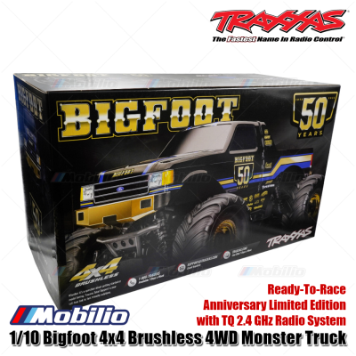 Traxxas 67134-1 1/10 Bigfoot 4x4 Brushless 4WD Monster Truck 50th Anniversary Limited Edition RTR EP w/ TQ 2.4 GHz Radio System