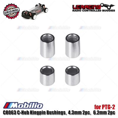 Spare Part LC Racing C8063 C-Hub Kingpin Bushings 4.3mm 2pc 6.2mm 2pc for RC PTG-2