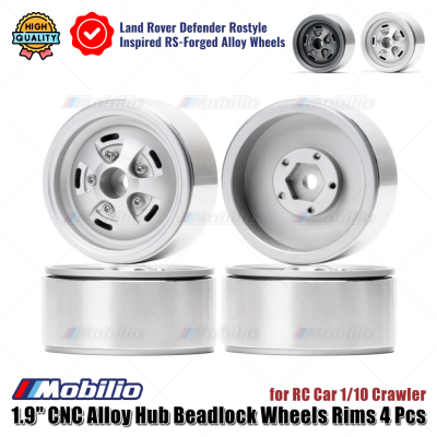 Upgrade 1.9" CNC Alloy Hub Beadlock Wheels Rims 4 Pcs Classic Defender Rostyle for RC Car 1/10 Crawler