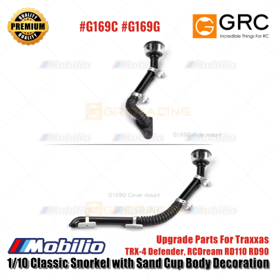 GRC 1/10 Classic Snorkel with Sand Cup Body Decoration Upgrade Parts for Traxxas TRX-4 Defender RCDream RD110 RD90 #G169C #G169G