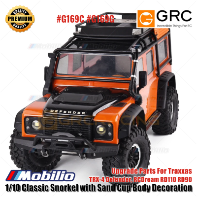 GRC 1/10 Classic Snorkel with Sand Cup Body Decoration Upgrade Parts for Traxxas TRX-4 Defender RCDream RD110 RD90 #G169C #G169G