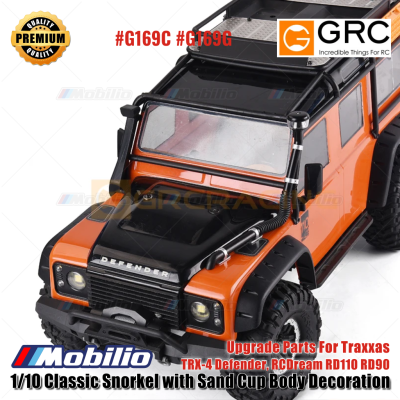 GRC 1/10 Classic Snorkel with Sand Cup Body Decoration Upgrade Parts for Traxxas TRX-4 Defender RCDream RD110 RD90 #G169C #G169G