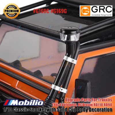 GRC 1/10 Classic Snorkel with Sand Cup Body Decoration Upgrade Parts for Traxxas TRX-4 Defender RCDream RD110 RD90 #G169C #G169G