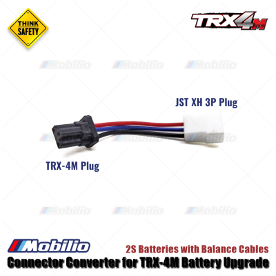 Cable Connector Converter for TRX-4M Battery Upgrade 2S Batteries with Balance Cables RC Traxxas TRX4M