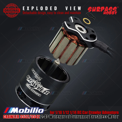 Surpass Hobby Rocket-RC Crawler 3532 3542 2-4S Waterproof Outrunner Brushless Motor for 1/10 1/12 1/14 RC Car Climbing Adventure