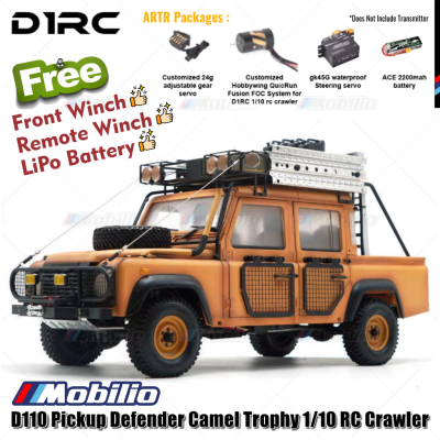D1RC D110 RC Pickup Land Rover Defender Camel Trophy 1/10 WB 334mm