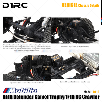 D1RC D110 RC Defender Camel Trophy 1/10 WB334mm Crawler