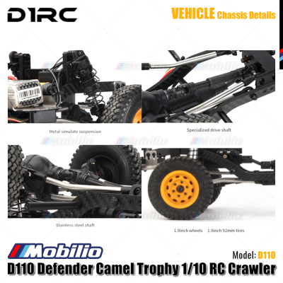 D1RC D110 RC Defender Camel Trophy 1/10 WB334mm Crawler