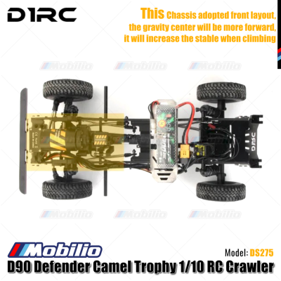 D1RC DS275 RC D90 Defender Camel Trophy 1/10 Scale WB275mm