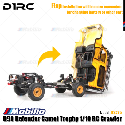 D1RC DS275 RC D90 Defender Camel Trophy 1/10 Scale WB275mm