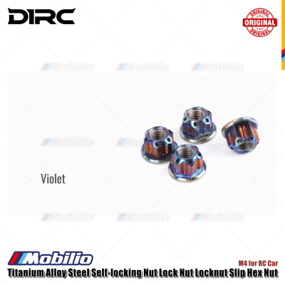 D1RC Titanium Alloy Steel Self-locking Nut Lock Nut Locknut Slip Hex Nut M4 for RC Car