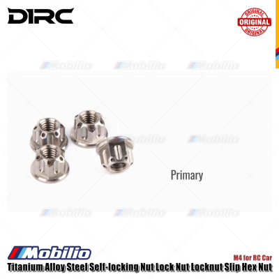 D1RC Titanium Alloy Steel Self-locking Nut Lock Nut Locknut Slip Hex Nut M4 for RC Car