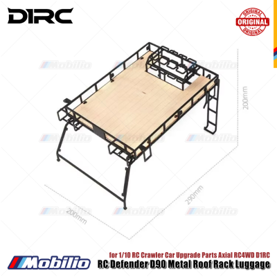 D1RC Metal Roof Rack Luggage for RC Defender D90 1/10 RC Crawler Car