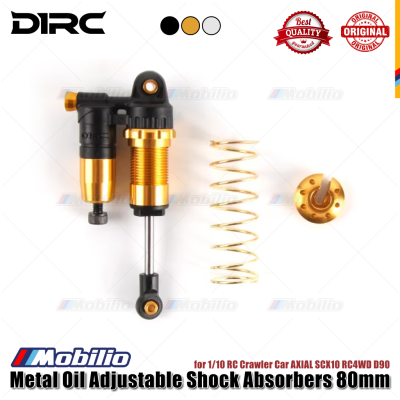 Shock D1RC Peredam Kejut Minyak Logam yang Dapat Disesuaikan 80mm Bagian Peningkatan untuk Mobil Perayap 1/10 RC