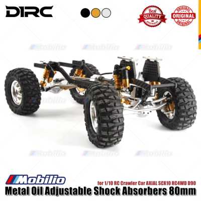 Shock D1RC Peredam Kejut Minyak Logam yang Dapat Disesuaikan 80mm Bagian Peningkatan untuk Mobil Perayap 1/10 RC