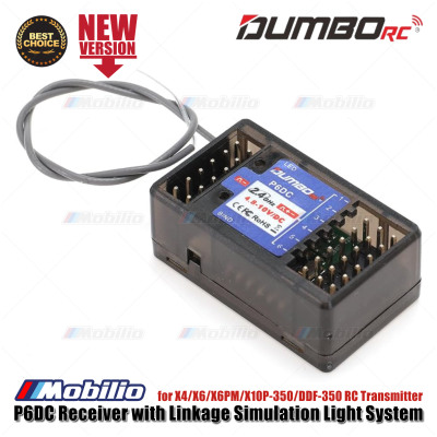 Dumborc P6DC Receiver 2.4G 6 Channel with LED Lamp Control Interface for X4 X5 X6 X6P X10P Transmitter RC Car Boat