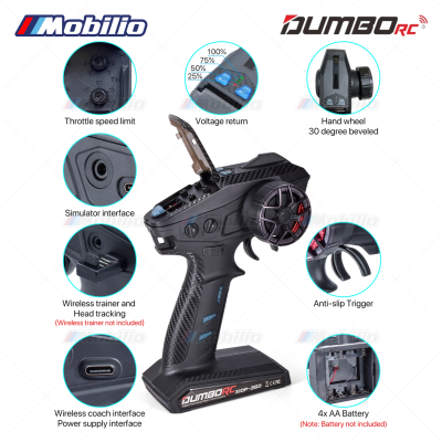 Dumborc X10P-350 10 Channel 2.4GHZ Transmitter with Receiver P10F P10FG P6DC Waterproof Version Available for Remote Control Car Boat Tank All Types of RC Models