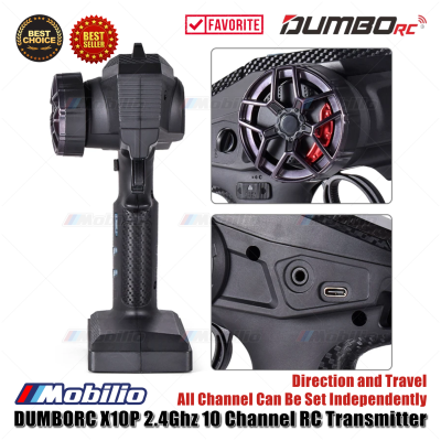 Dumborc X10P-350 10 Channel 2.4GHZ Transmitter with Receiver P10F P10FG P6DC Waterproof Version Available for Remote Control Car Boat Tank All Types of RC Models