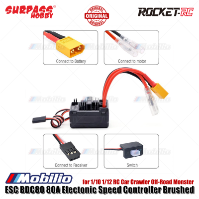 Surpass Hobby ESC BDC80 Crawler Waterproof Brushed Speed Controller