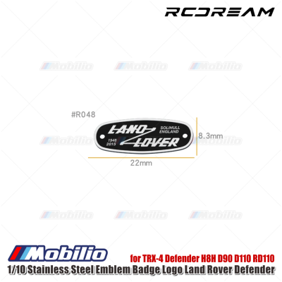 RCDream 1/10 Stainless Steel Emblem Badge Logo Land Rover Defender for TRX-4 Defender H8H D90 D110 RD110