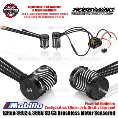 Hobbywing EzRun 3652 & 3665 SD G3 Brushless Motor Sensored for RC Car 1/10th On-road Off-road Short Course Truck Truggy Monster