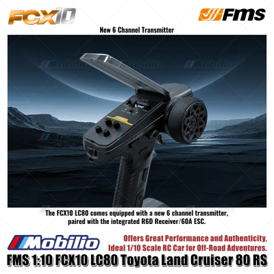 FMS 1:10 FCX10 LC80 Toyota Land Cruiser 80 RS RC Car Off-Road Adventures Crawler