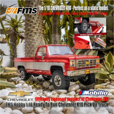 FMS Hobby 1:18 RTR Chevrolet K10 Pick Up Truck Crawler Off Road Adventure