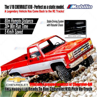 FMS Hobby 1:18 RTR Chevrolet K10 Pick Up Truck Crawler Off Road Adventure
