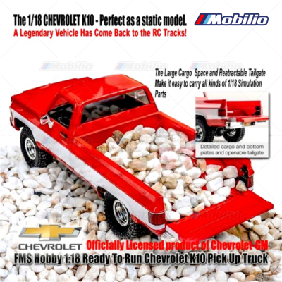 FMS Hobby 1:18 RTR Chevrolet K10 Pick Up Truck Crawler Off Road Adventure