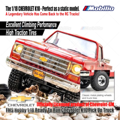 FMS Hobby 1:18 RTR Chevrolet K10 Pick Up Truck Crawler Off Road Adventure