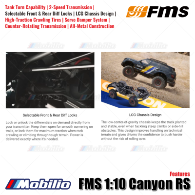 FMS 1:10 Canyon RS Designed for Realism And Built for Performance RC Crawler Adventure 2.4GHz RTR