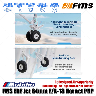 FMS EDF Jet 64mm F/A-18 Hornet PNP Redesigned Air Superiority Continuing The Legend of Aerial Combat Aero Modelling