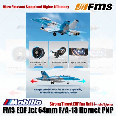 FMS EDF Jet 64mm F/A-18 Hornet PNP Redesigned Air Superiority Continuing The Legend of Aerial Combat Aero Modelling