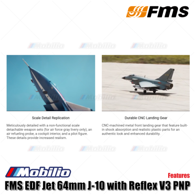 FMS EDF Jet 64mm J-10 with Reflex V3 PNP Vigorous Dragon RC Jets Aero Modelling