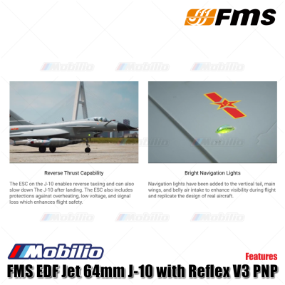 FMS EDF Jet 64mm J-10 with Reflex V3 PNP Vigorous Dragon RC Jets Aero Modelling