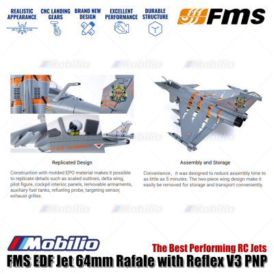 FMS EDF Jet 64mm Rafale with Reflex V3 PNP The Best Performing RC Jets Aero Modelling