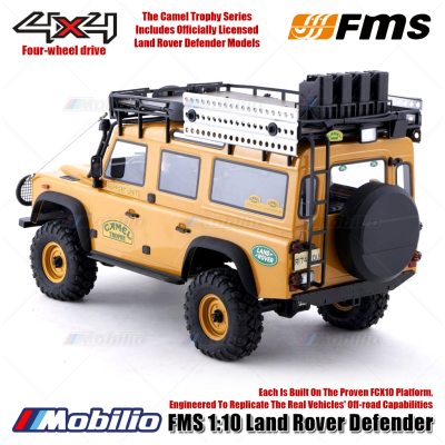 FMS 1:10 Land Rover Defender FCX10 Platform 4x4 RTR 2.4GHz RC Crawler Adventure Remote Control