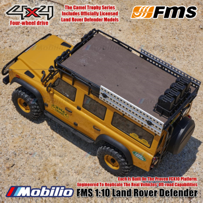 FMS 1:10 Land Rover Defender FCX10 Platform 4x4 RTR 2.4GHz RC Crawler Adventure Remote Control