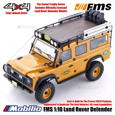 FMS 1:10 Land Rover Defender FCX10 Platform 4x4 RTR 2.4GHz RC Crawler Adventure Remote Control