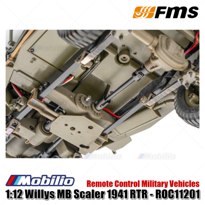 FMS RC Car 1/12 1941 MB Scaler Willys 2.4G 4WD RTR Crawler Military Truck Offroad Vehicle