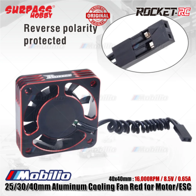Surpass Hobby Rocket-RC 25 30 40 mm Aluminum Cooling Fan 32000RPM 28000RPM 16000RPM Red for Motor ESC Remote Control