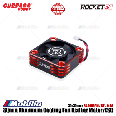 Surpass Hobby Rocket-RC 25 30 40 mm Aluminum Cooling Fan 32000RPM 28000RPM 16000RPM Red for Motor ESC Remote Control