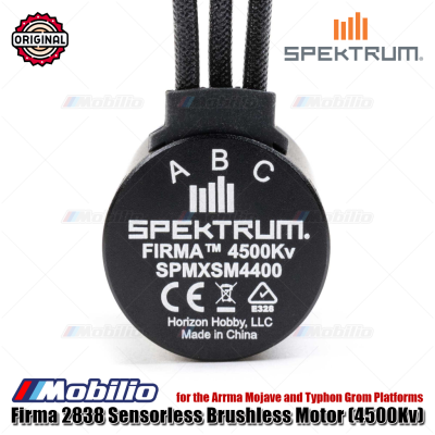 Spektrum Part #SPMXSM4400 Firma 2838 Sensorless Brushless Motor (4500Kv) for the Arrma Mojave and Typhon Grom Platforms RC