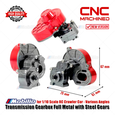 Gearbox Metal Full Cover with Steel Gears for 1/10 Scale Crawler SCX10