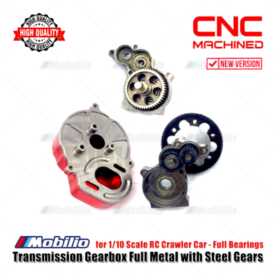 Gearbox Metal Full Cover with Steel Gears for 1/10 Scale Crawler SCX10