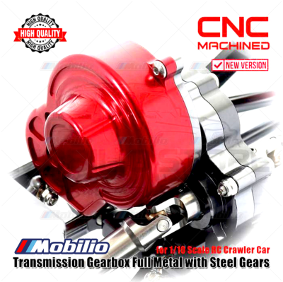 Gearbox Metal Full Cover with Steel Gears for 1/10 Scale Crawler SCX10