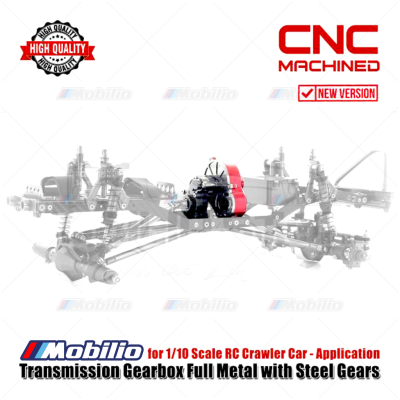 Gearbox Metal Full Cover with Steel Gears for 1/10 Scale Crawler SCX10