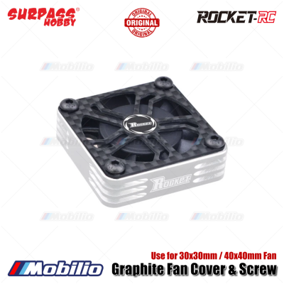 Surpass Hobby Rocket-RC Carbon Graphite Fan Cover & Screw Use for 30x30mm / 40x40mm RC Motor Electric Regulating Fan Protection Cover