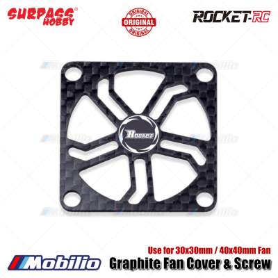 Surpass Hobby Rocket-RC Carbon Graphite Fan Cover & Screw Use for 30x30mm / 40x40mm RC Motor Electric Regulating Fan Protection Cover